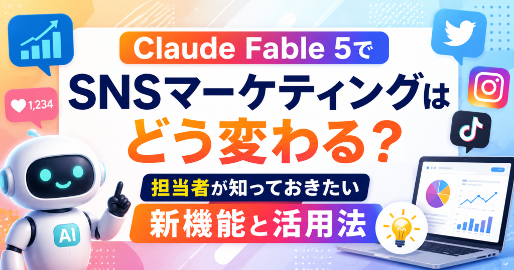 Claude Fable 5でSNSマーケティングはどう変わる？担当者が知っておきたい新機能と活用法