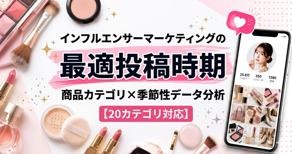 インフルエンサーマーケティングの最適投稿時期｜商品カテゴリ×季節性データ分析【20カテゴリ対応】