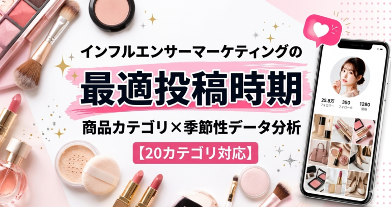 インフルエンサーマーケティングの最適投稿時期｜商品カテゴリ×季節性データ分析【20カテゴリ対応】