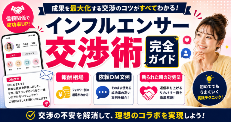 インフルエンサー交渉術【完全ガイド】報酬相場・依頼DM文例・断られた時の対処法