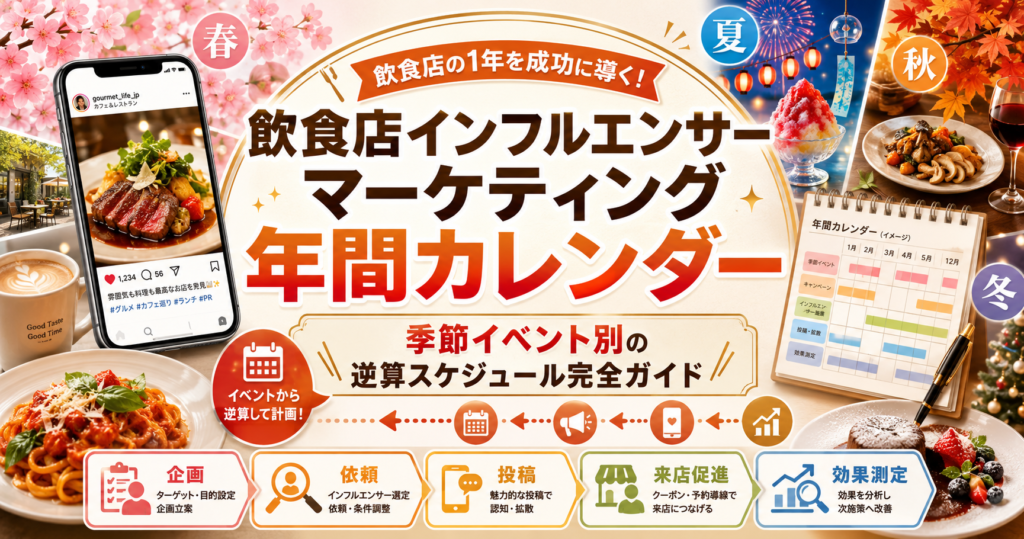 飲食店インフルエンサーマーケティング年間カレンダー｜季節イベント別の逆算スケジュール完全ガイド
