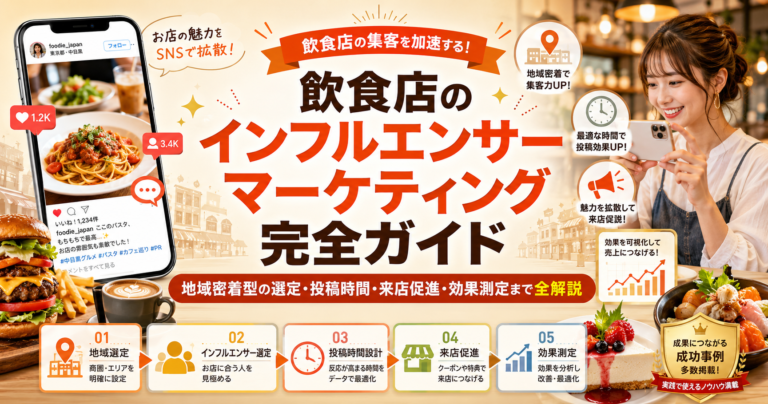 飲食店のインフルエンサーマーケティング完全ガイド｜地域密着型の選定・投稿時間・来店促進・効果測定まで全解説