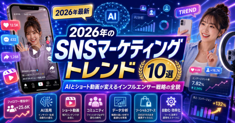 2026年のSNSマーケティングトレンド10選｜AIとショート動画が変えるインフルエンサー戦略の全貌