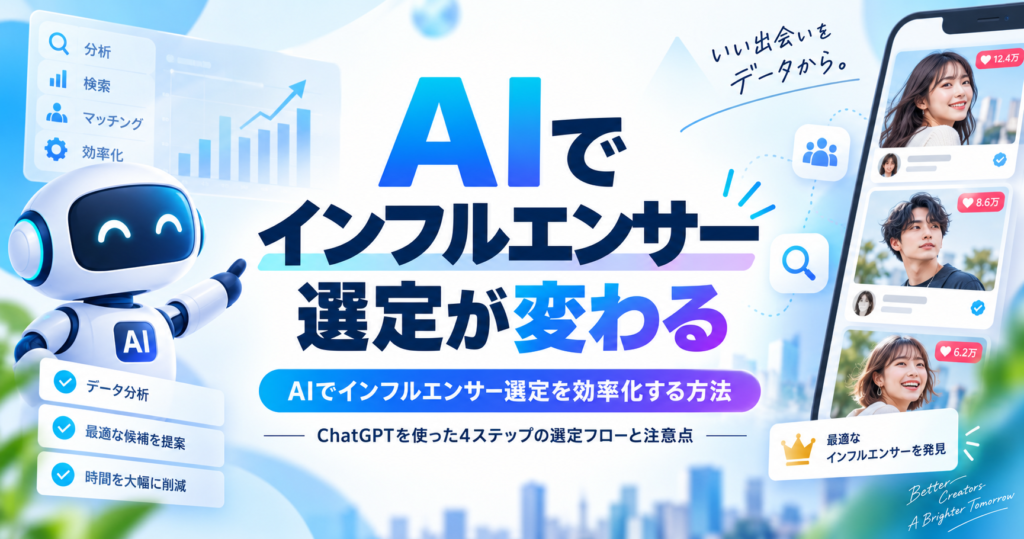 AIでインフルエンサー選定を効率化する方法｜ChatGPTを使った4ステップの選定フローと注意点